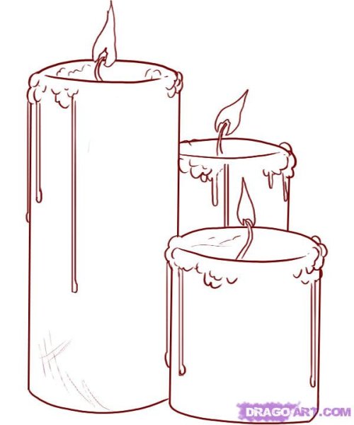 Свеча эскиз