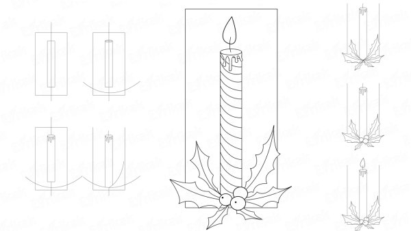 Свеча карандашом