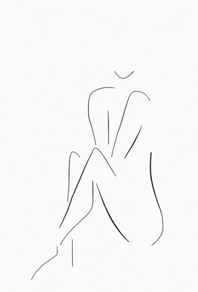 Очертания тела девушки