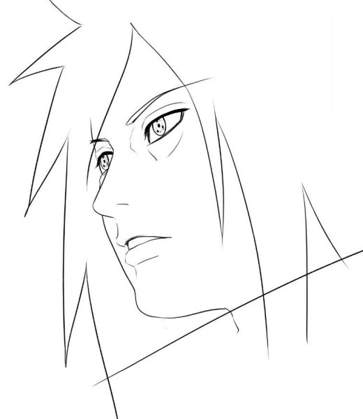 Мадара Учиха срисовать