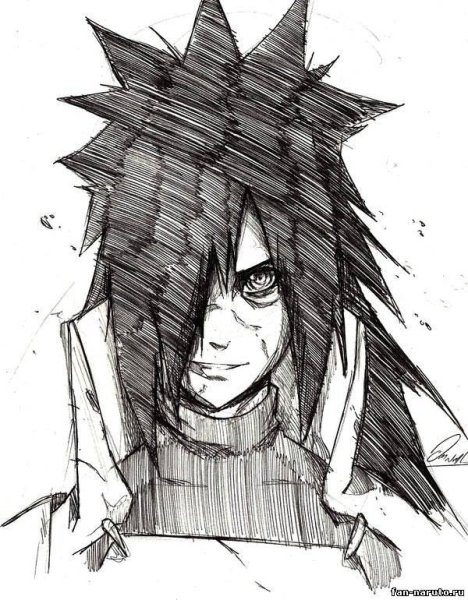 Мадара Учиха для срисовки