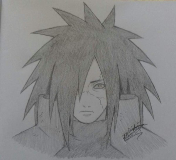 Раскраски Наруто Мадара Учиха