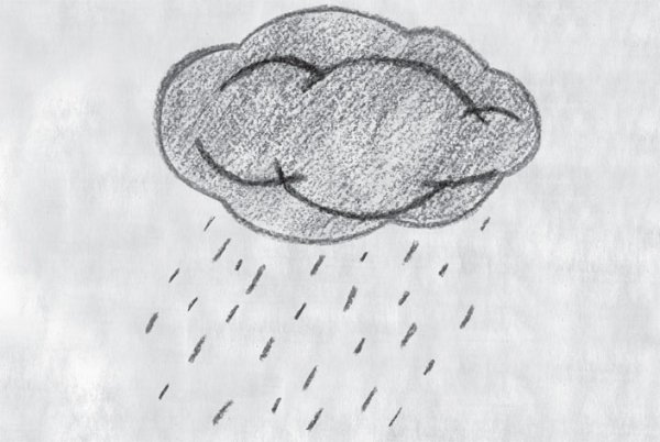 Рисование дождя карандашом