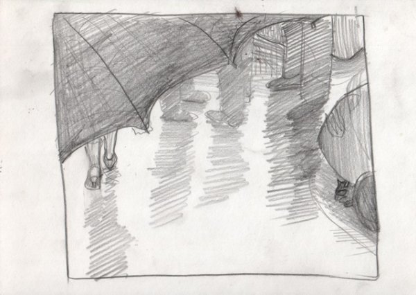 Дождь карандашом