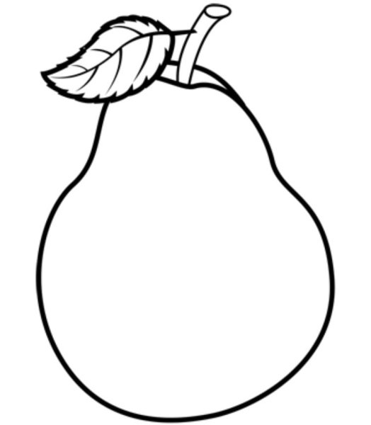Груша раскраска