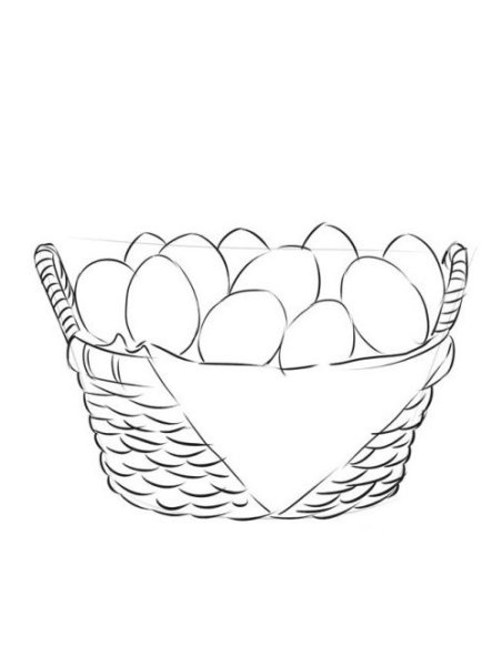 Корзинка для яиц карандашом