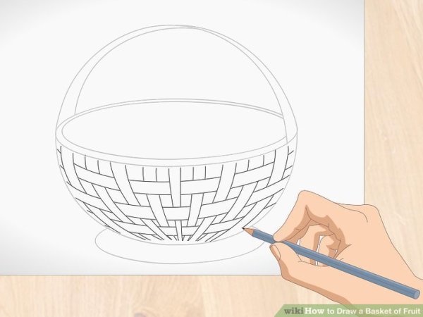 Поэтапное рисование корзины