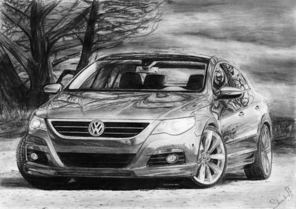 Машина скетч Volkswagen Passat cc