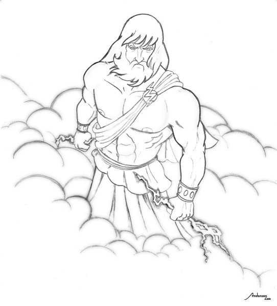 Зевс карандашом