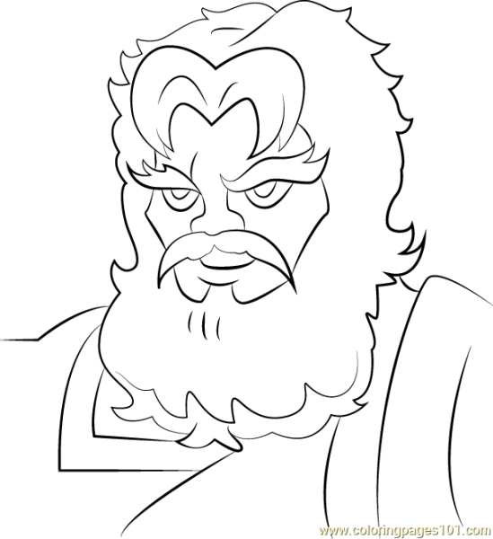 Бог Зевс раскраска