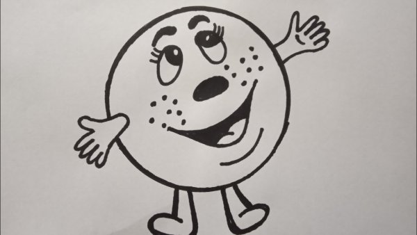 Колобок простой рисунок