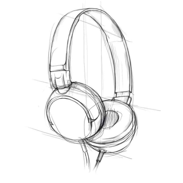 Наушники зарисовка