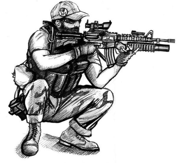 Гоуст из Call of Duty рисунок