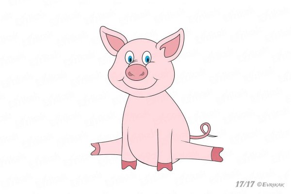 Поэтапное рисование свиньи