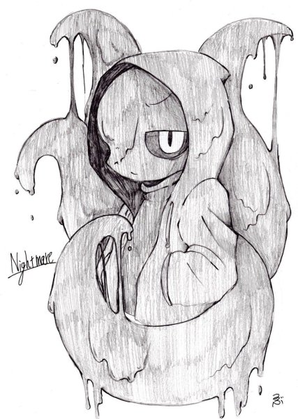 Рисунок Найтмер Санса карандашом