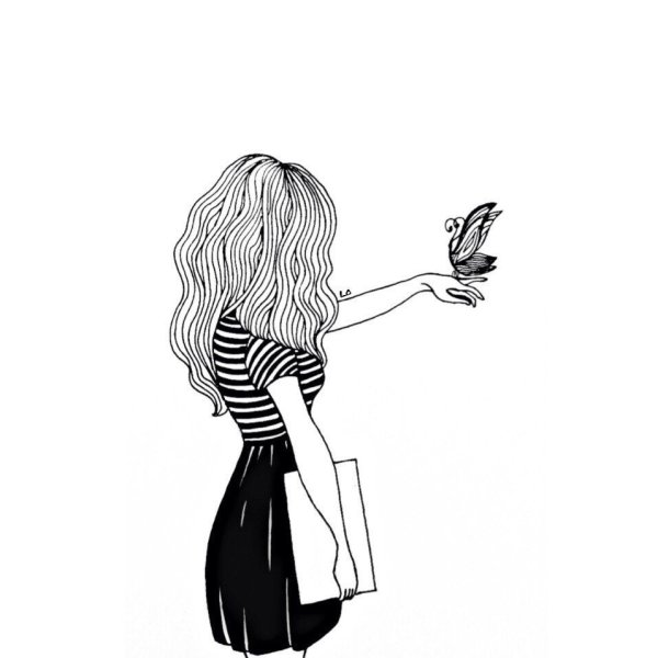 Картинки для срисовки девочки