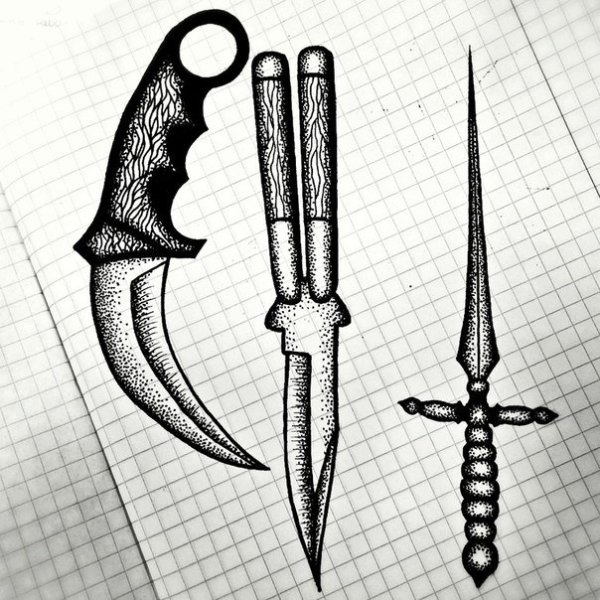 Эскиз маленького кинжала