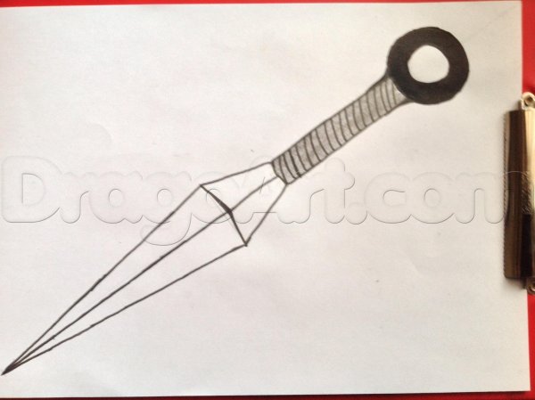 Кунай из стандофф 2 чертёж