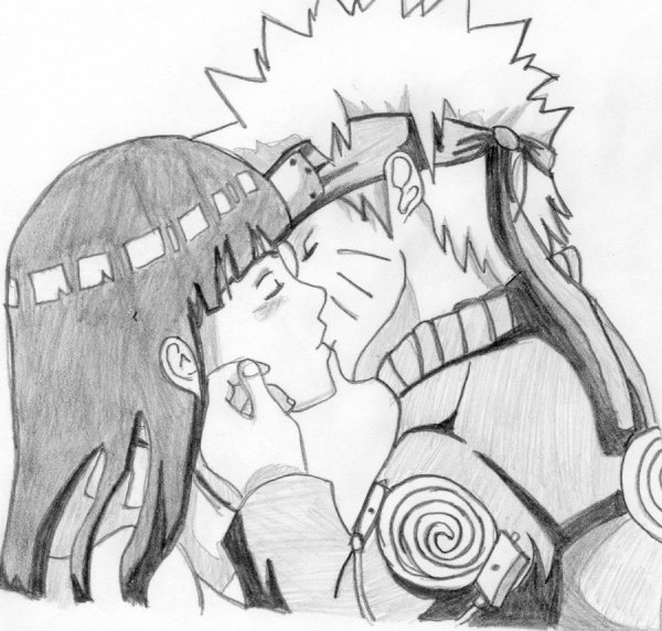 Рисунки для срисовки Наруто и Хината