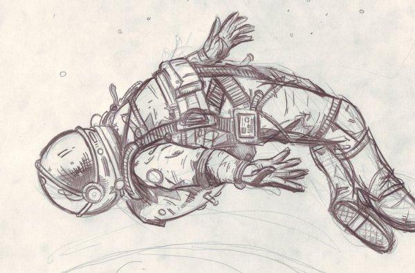 Космос арт карандашом