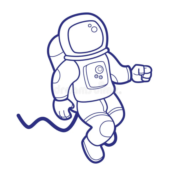Космонавт трафарет для детей
