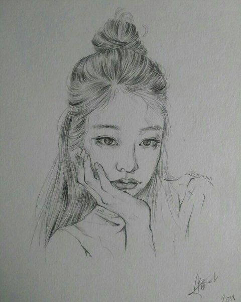 Блэк Пинк портрет Дженни