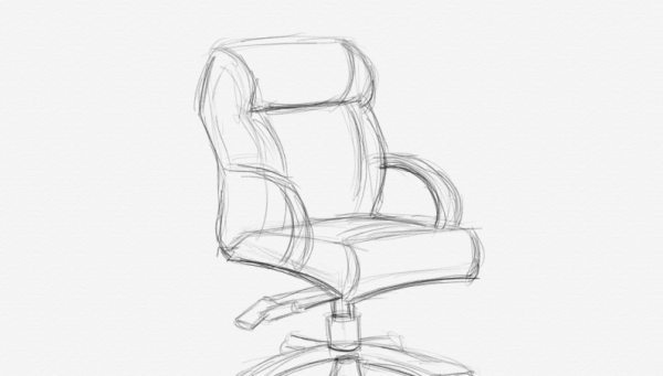Компьютерное кресло скетч