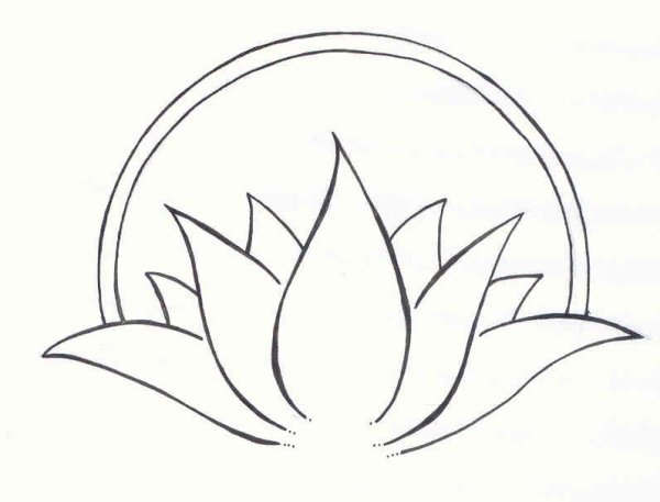 Макет Лотос для рисования