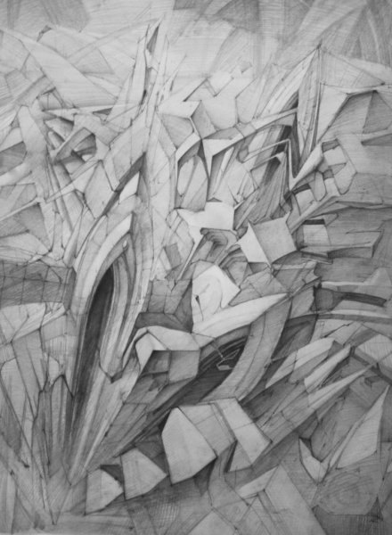 Абстракция карандашом