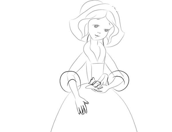 Золушка рисунок карандашом