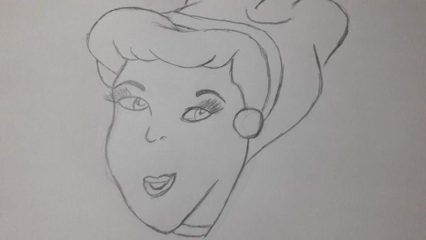 Портрет Золушки карандашом