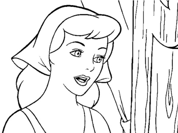Золушка портрет раскраска