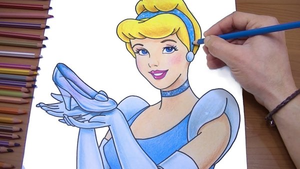 Золушка картинки для срисовки