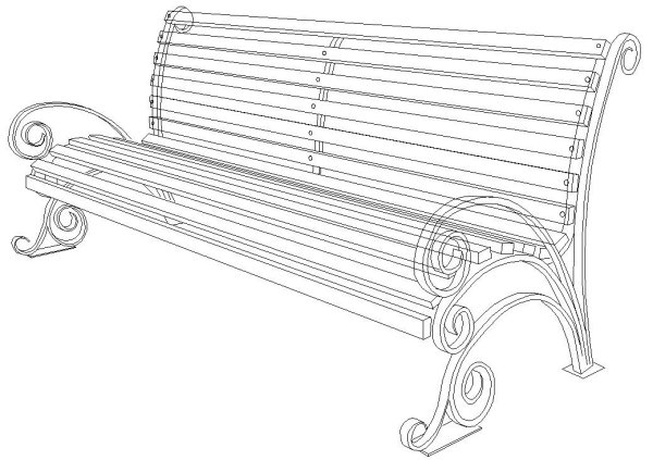 Скамейка рисунок