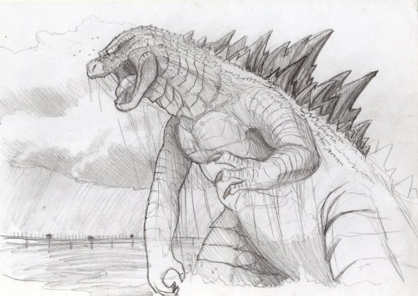 Годзилла для срисовки