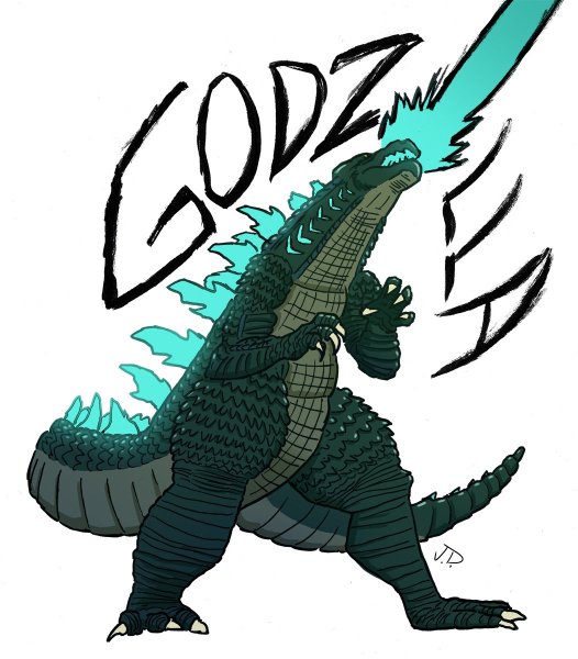 Годзилла нарисовать