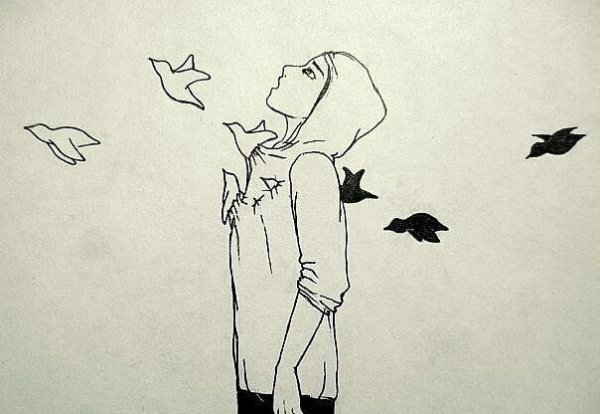 Одиночество рисунок