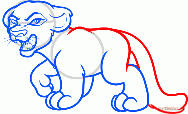 Пантера рисунок карандашом