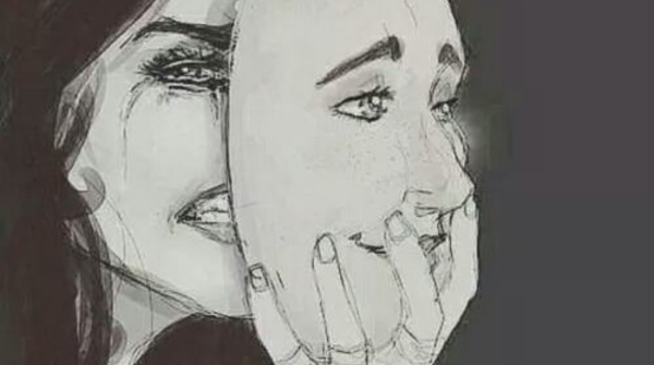 Рисунок плачущей девушки