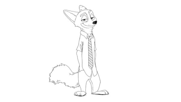 Зверополис Лис раскраска