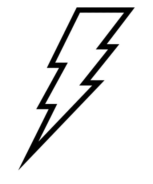 Молния рисовать карандашом