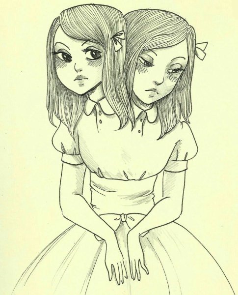 Рисунки карандашом подруги