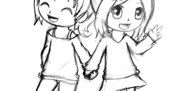 Подружки рисунок карандашом