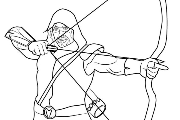 Лучник раскраска