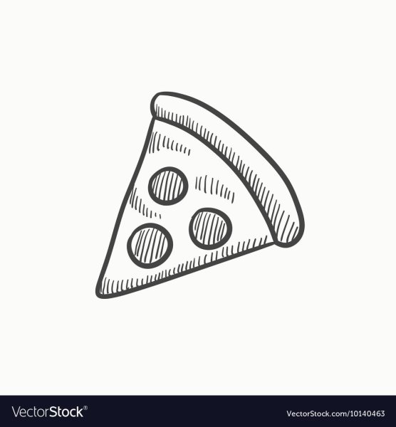 Эскиз кусок пиццы