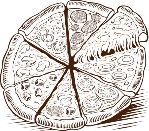 Пицца набросок