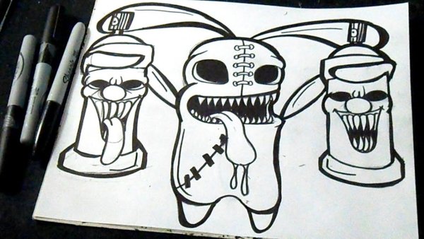 Крутые рисунки карандашом граффити