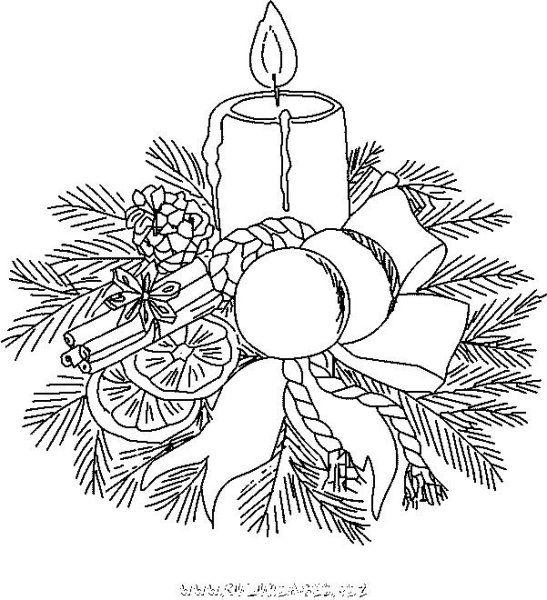 Новогодняя композиция рисунок