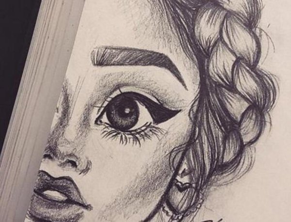 Рисунок девушки карандашом