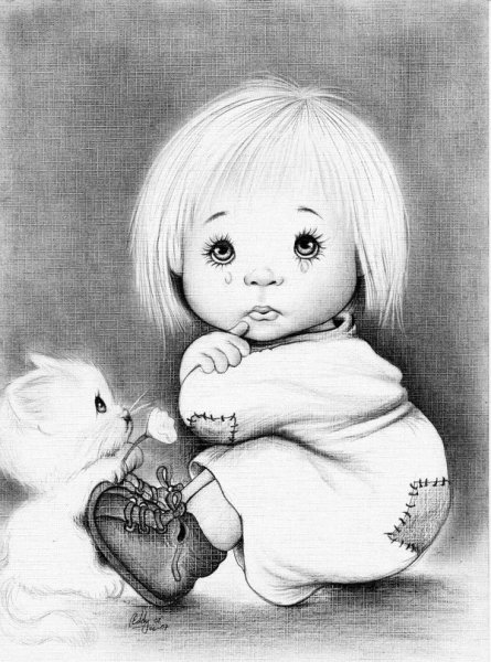 Печаль рисунок